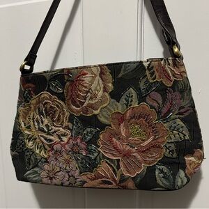 Floral Tapestry Shoulder Bag